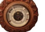 Small Victorian Walnut Aneroid Wheel Barometer