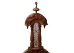 Small Victorian Walnut Aneroid Wheel Barometer